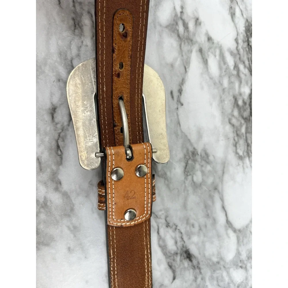 NOCONA‎ Men's Western Style Belt Basketweave Genuine Leather N24580153 Sz 42